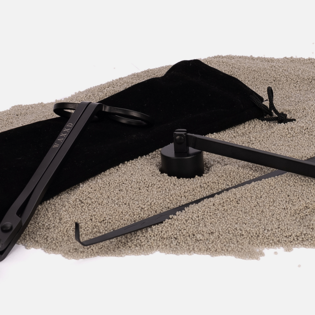 Candle Care Trio Kit & Velvet Bag - Matte Black