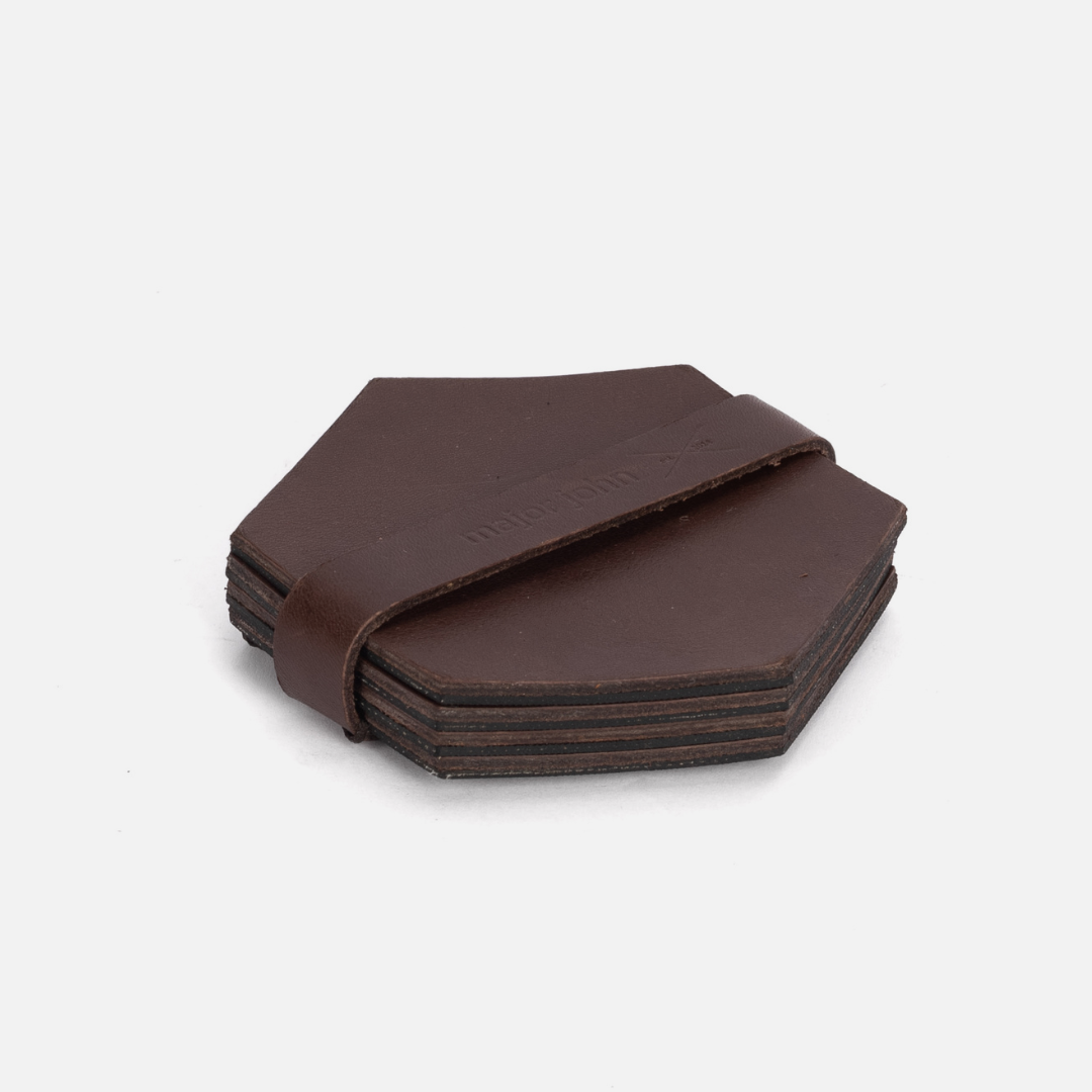 Hexagon Coasters Set Of 4 - Chocolate