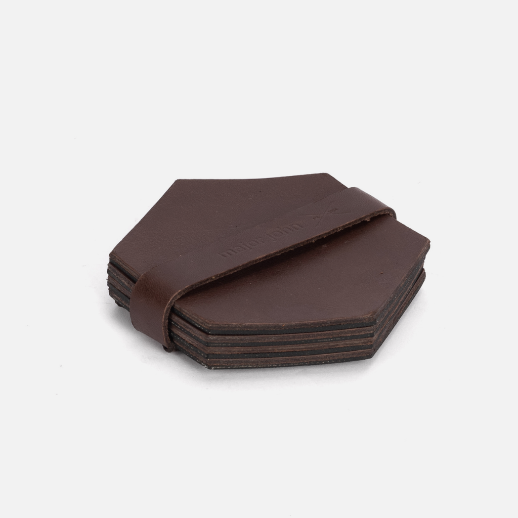 Hexagon Coasters Set Of 4 - Chocolate
