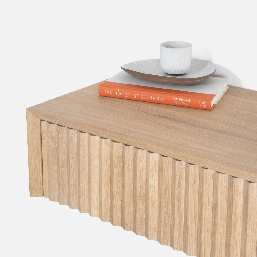 Copenhagen Fluted Side Table - Floating