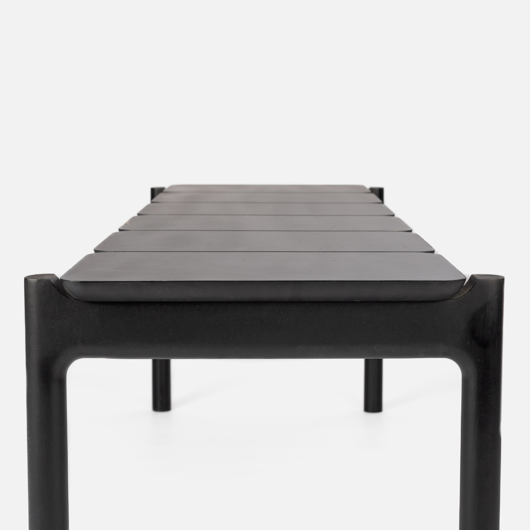 Akari Segmented Bench - Ebony Oak