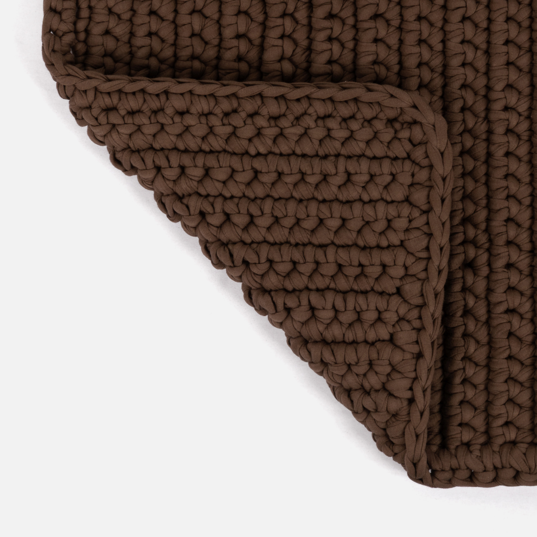 Cotton Crochet Bathmat - Cappuccino