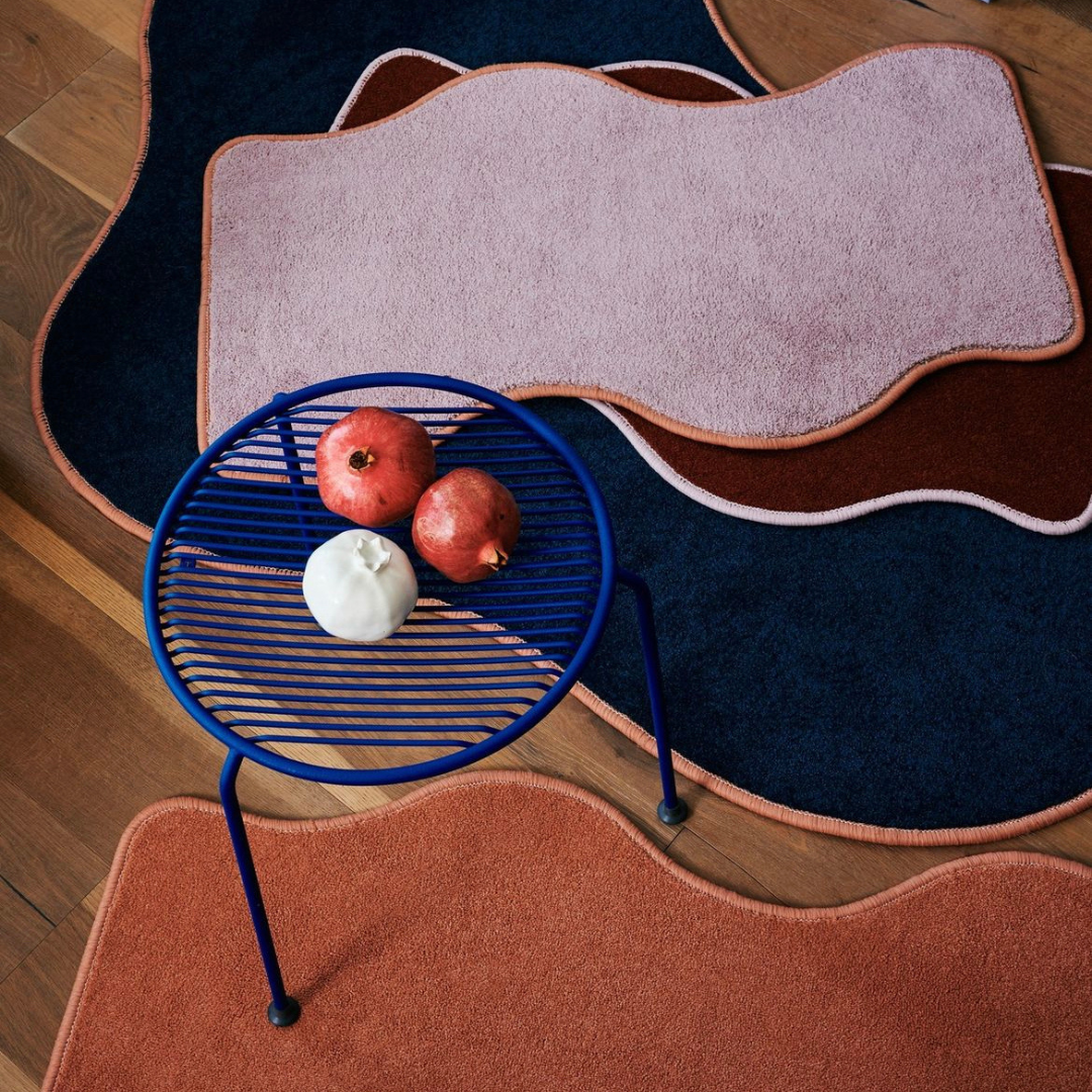 Curvy Mini Rug - Blush & Peach