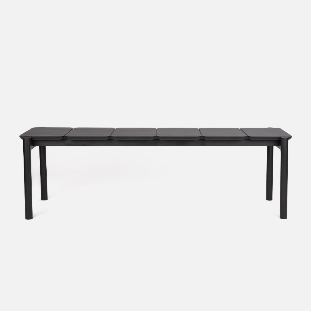 Akari Segmented Bench - Ebony Oak