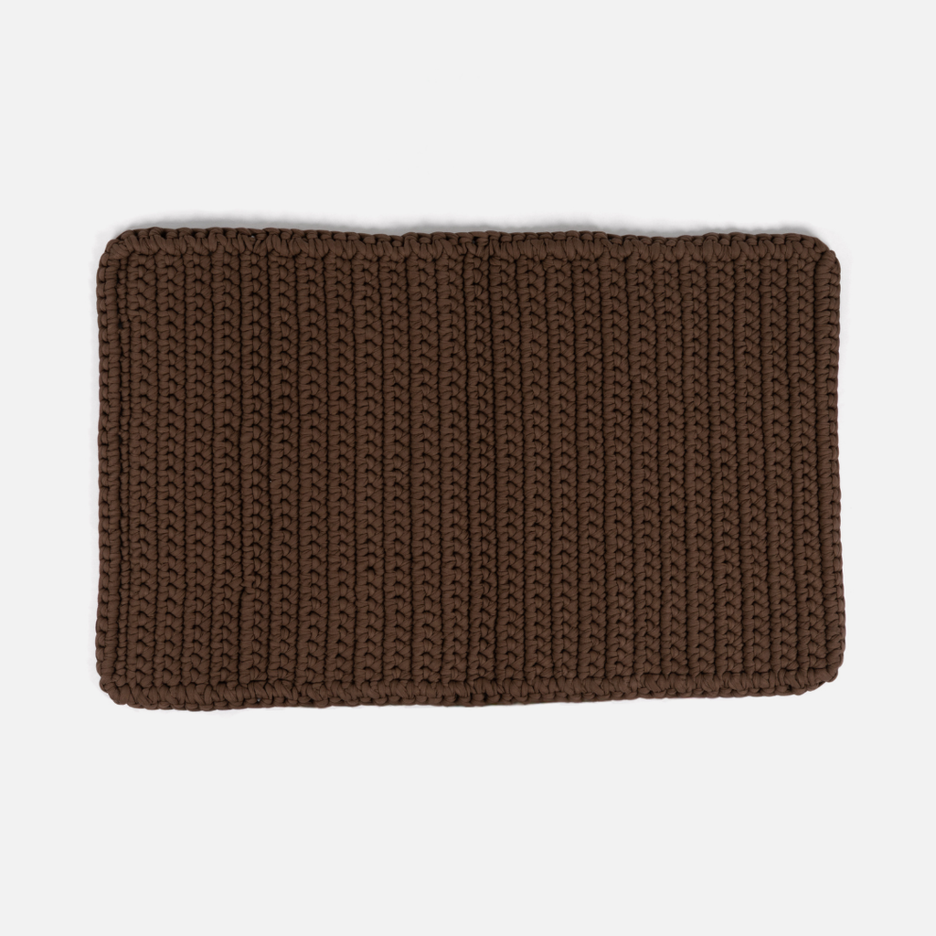 Cotton Crochet Bathmat - Cappuccino