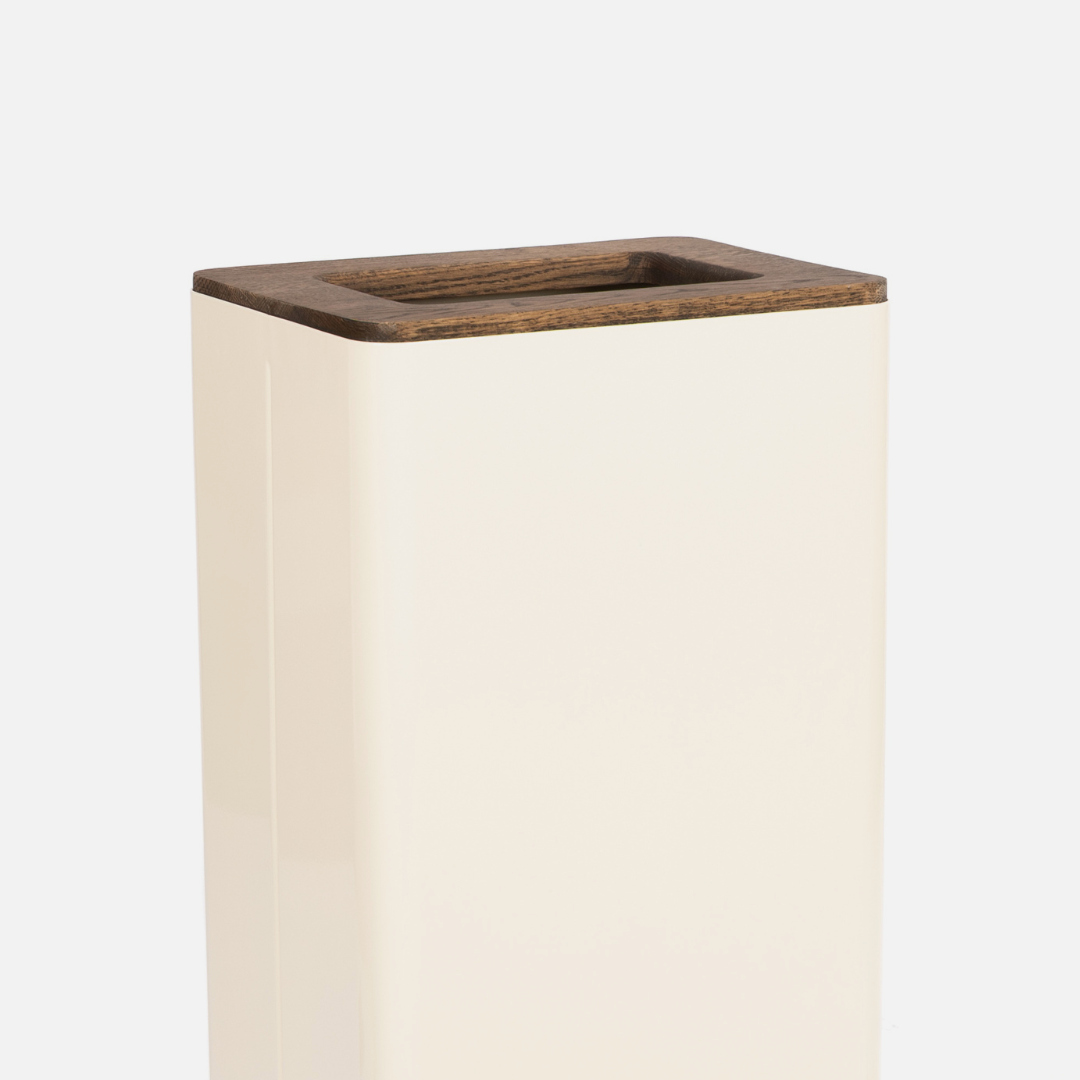 Lacuna Tall Bin - Cream / Dark Oak