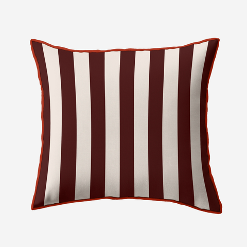 Cushion Cover - Maroon & Cream Stripe