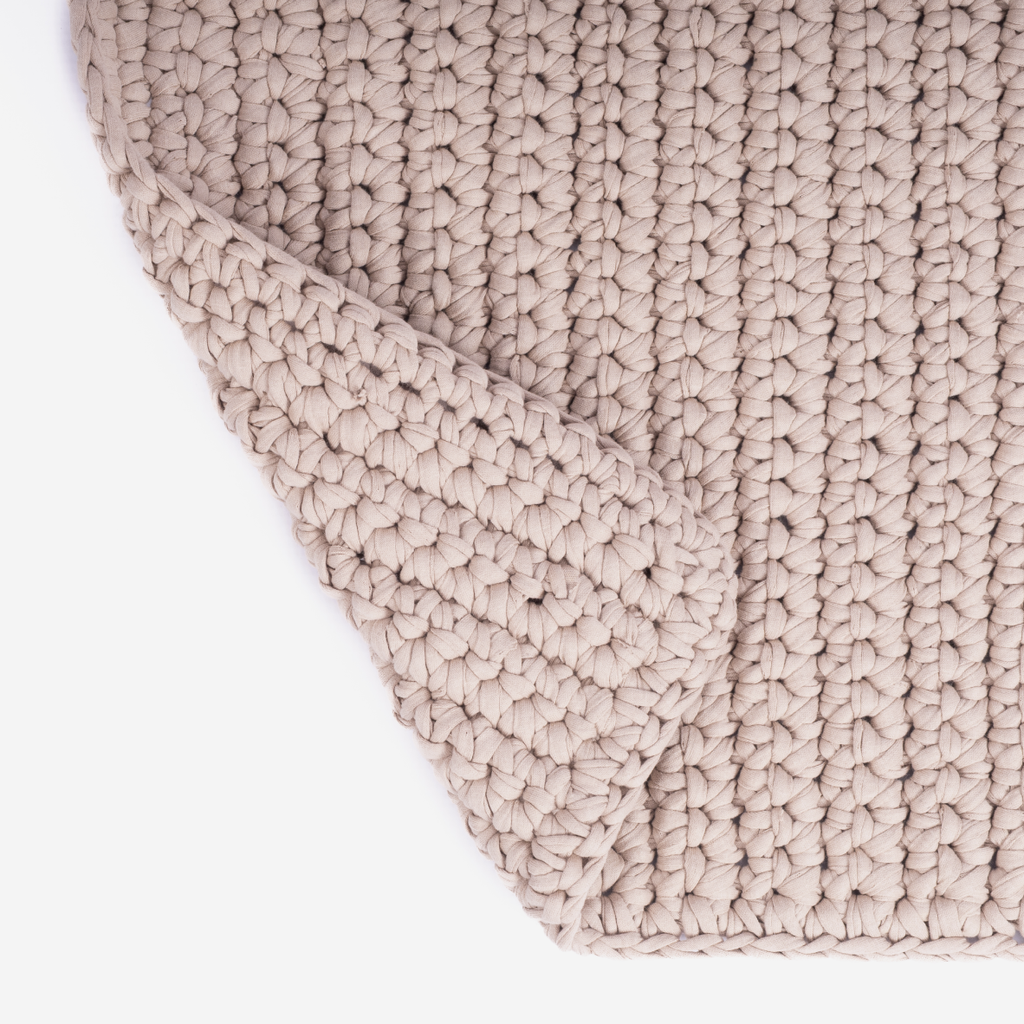 Cotton Crochet Bathmat - Beige