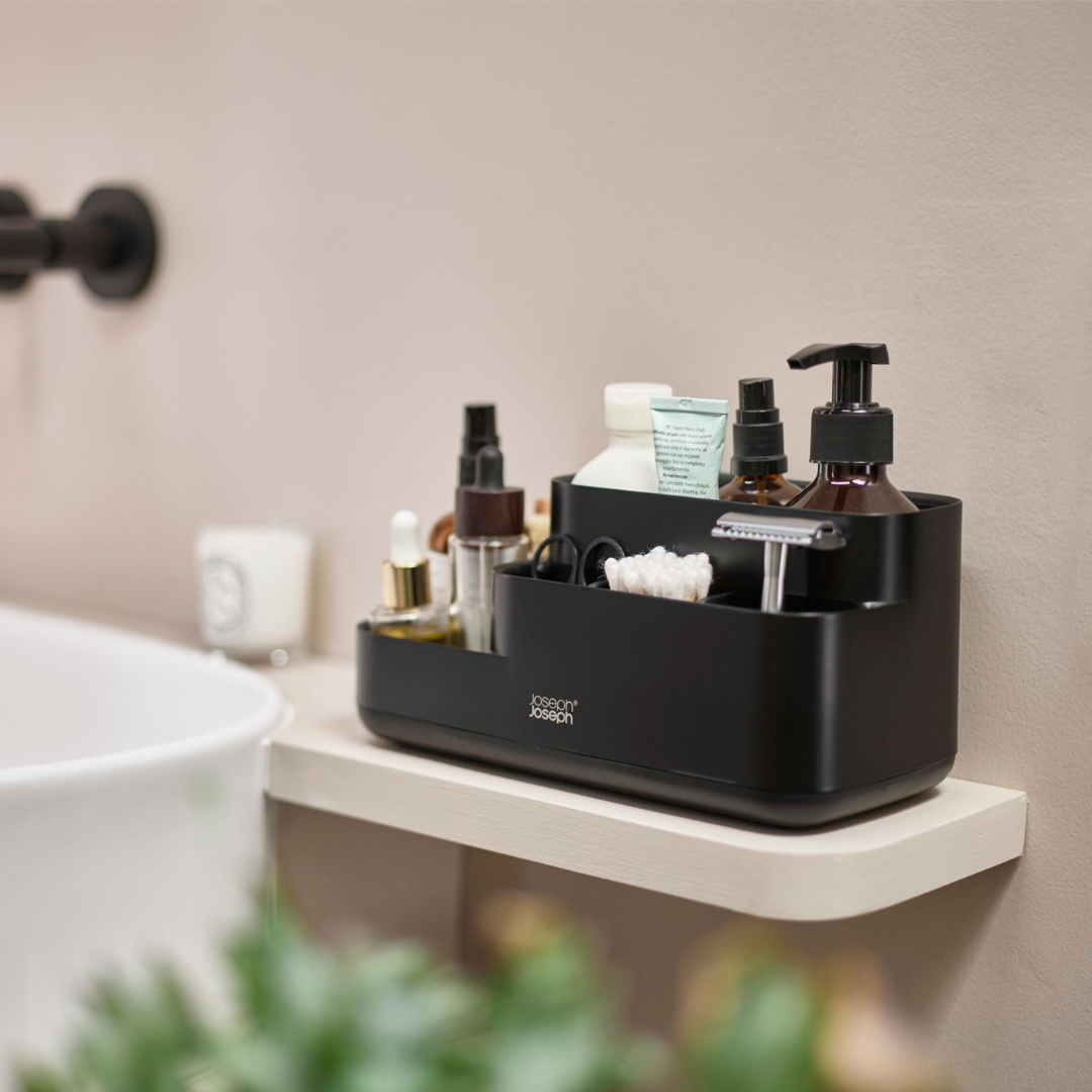 EasyStore™ Matt Black Bathroom Storage Caddy