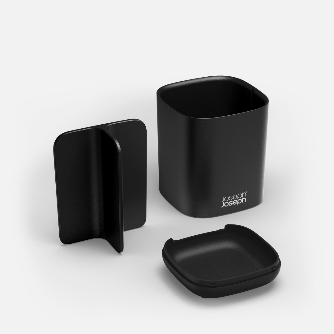 EasyStore™ Matt Black Toothbrush Holder