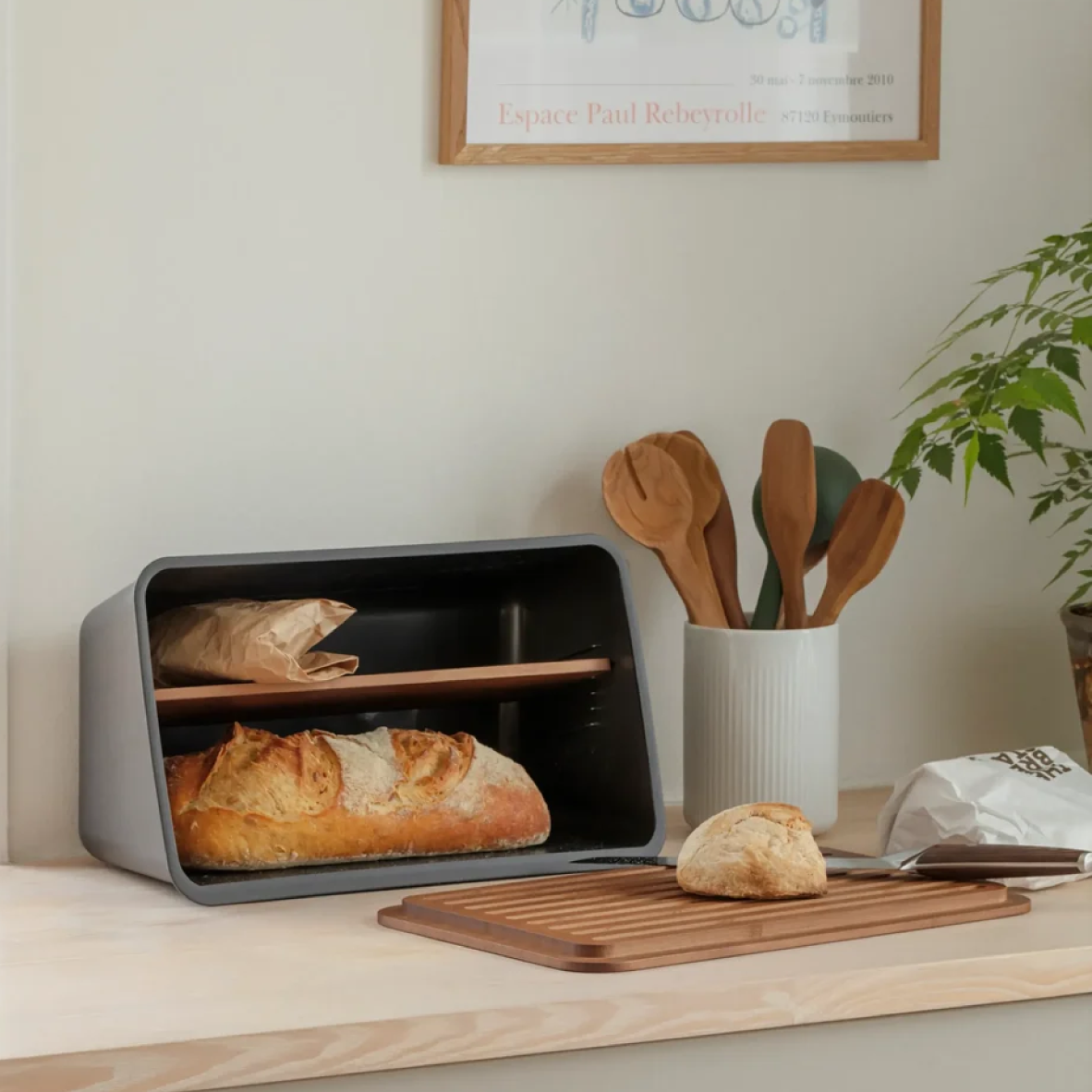 Nordic Kitchen Bread Box - Black