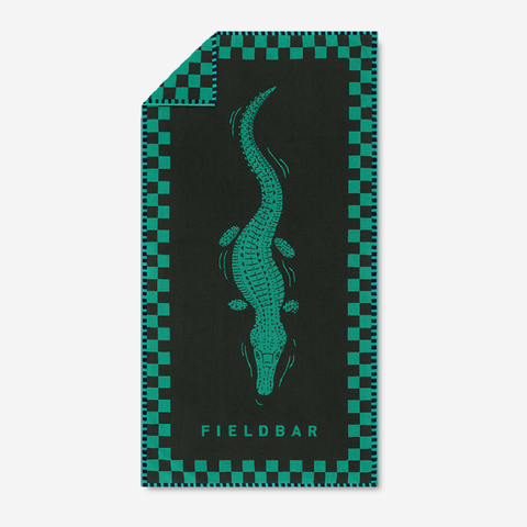 Seabed Nile Crocodile Beach & Bath Towel - Parisian Green