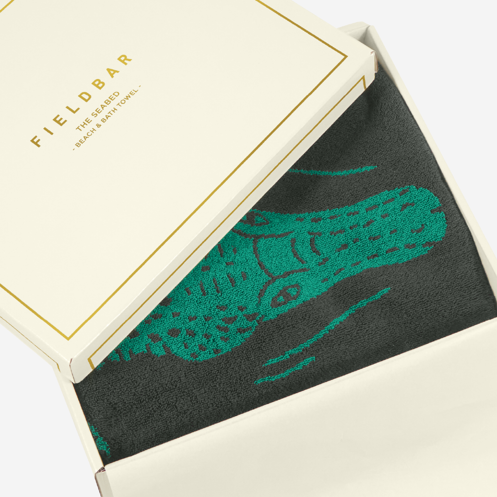 Seabed Nile Crocodile Beach & Bath Towel - Parisian Green