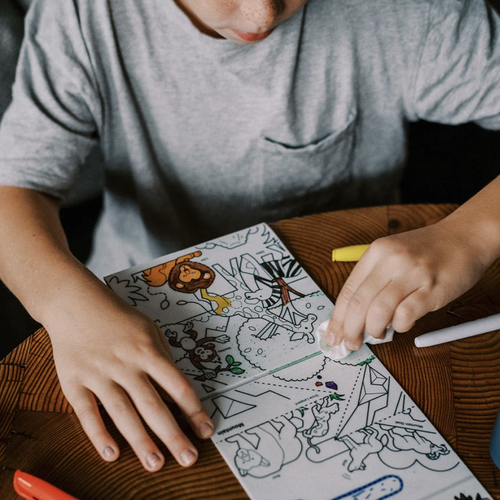 Reusable Colouring Book Tales - Habitats Above & Below