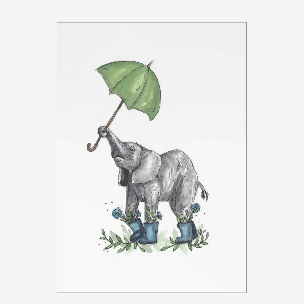 Art Poster A3 - Baby Room Set Sage 1