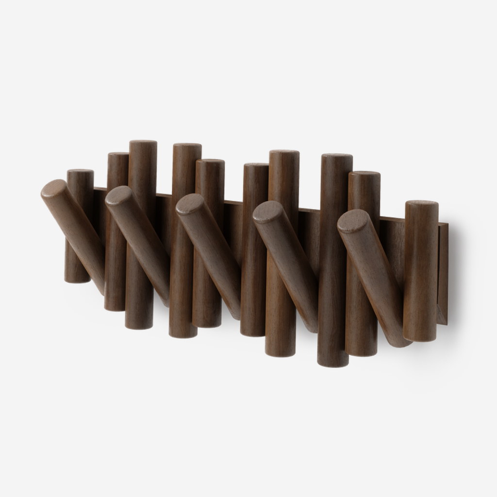 Picket Rail Wall Hook - Walnut