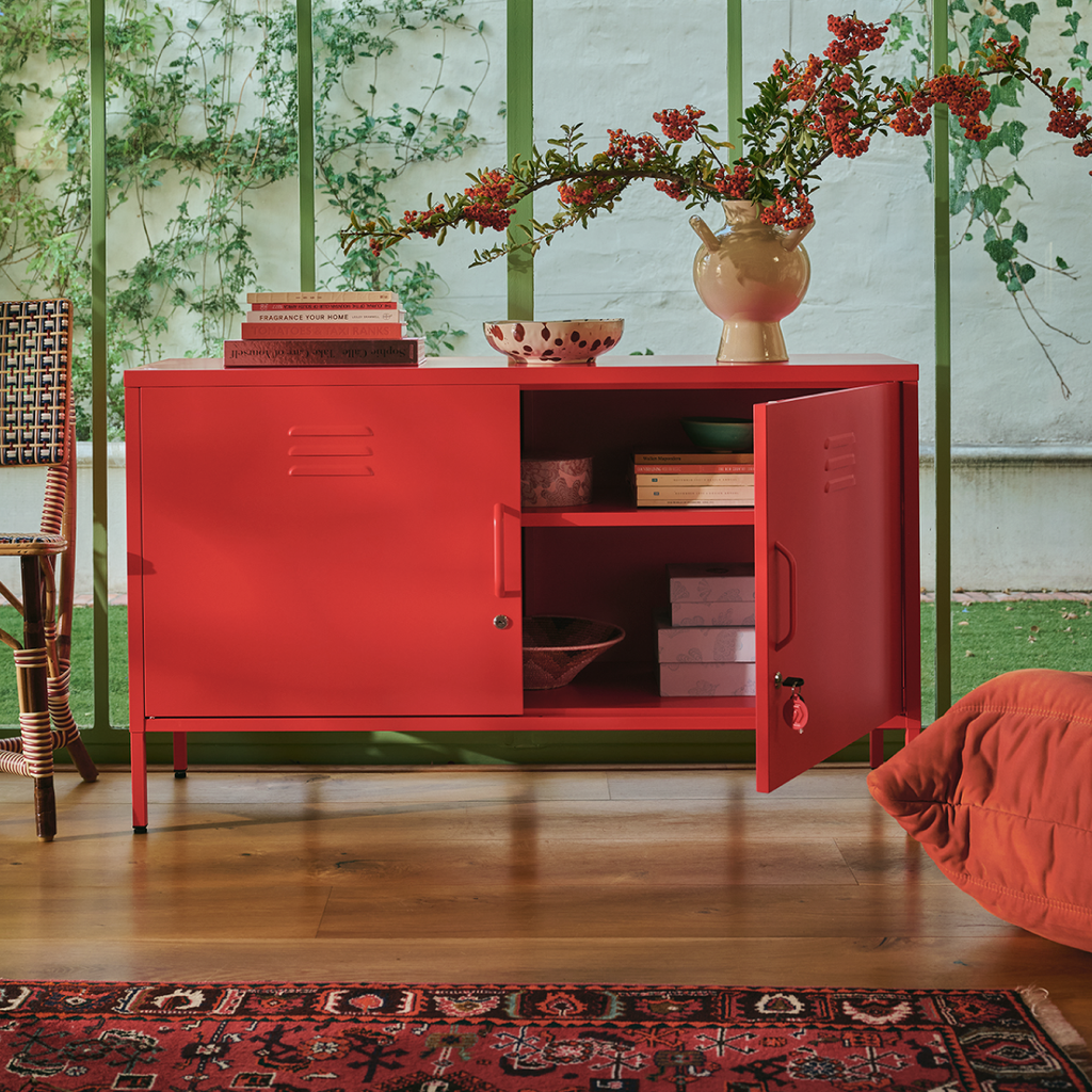 Popstrukt Sugar Cube Media Unit - Red Polka