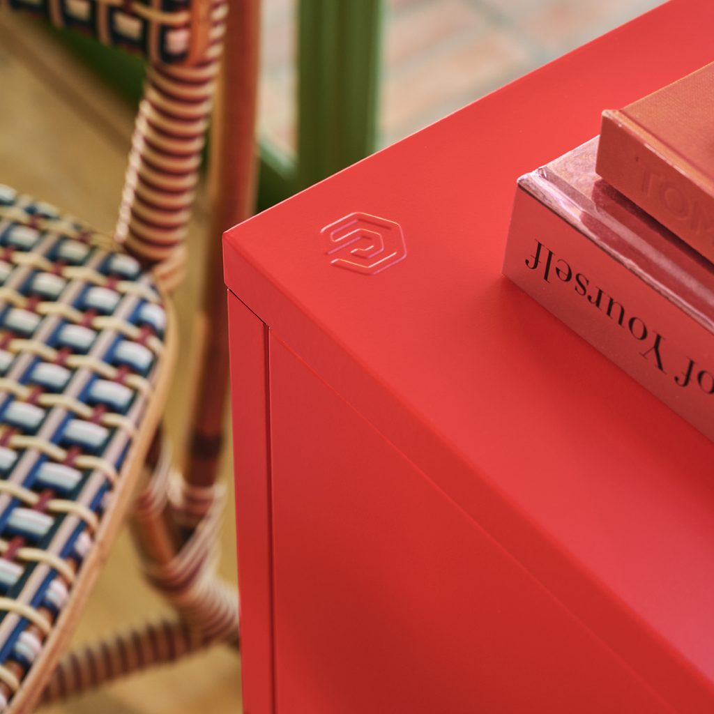 Popstrukt Sugar Cube Media Unit - Red Polka