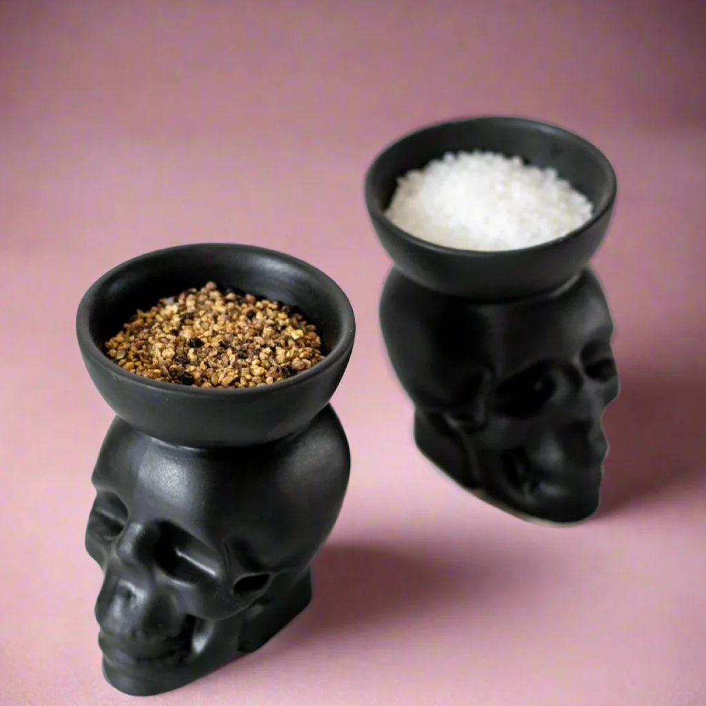 Human Skull Bowl Large - Black