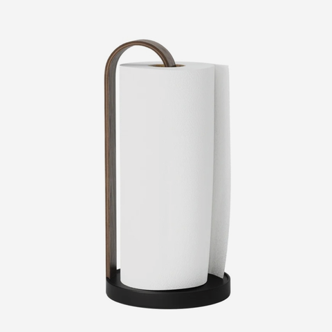 Bellwood Paper Towel Holder - Black & Walnut
