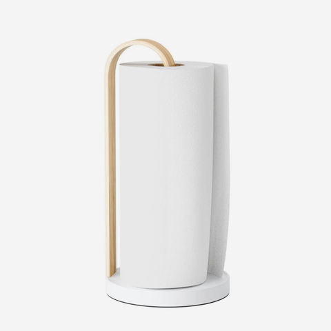 Bellwood Paper Towel Holder - White & Natural