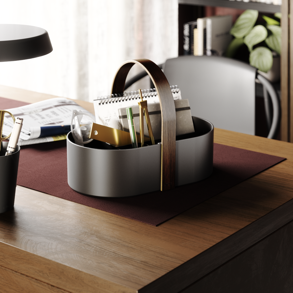 Bellwood Storage Caddy - Black & Walnut