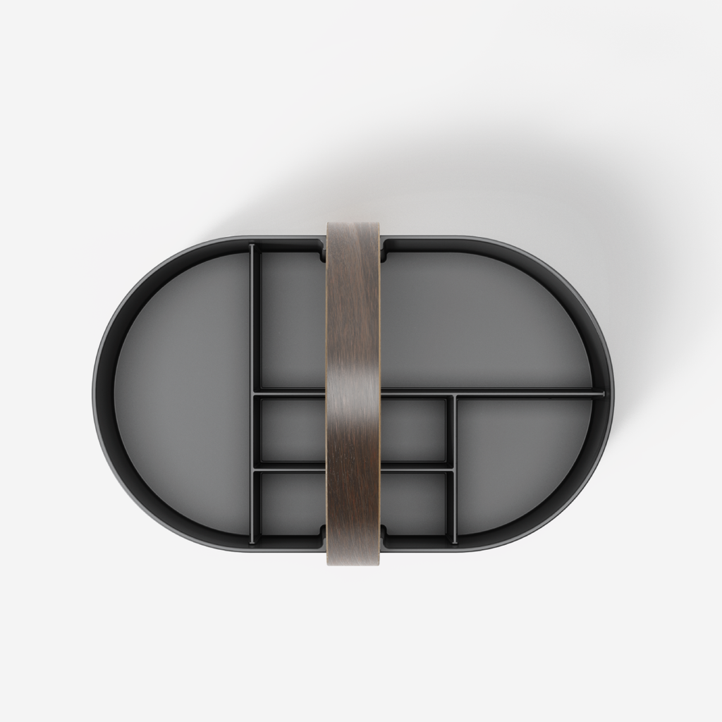 Bellwood Storage Caddy - Black & Walnut