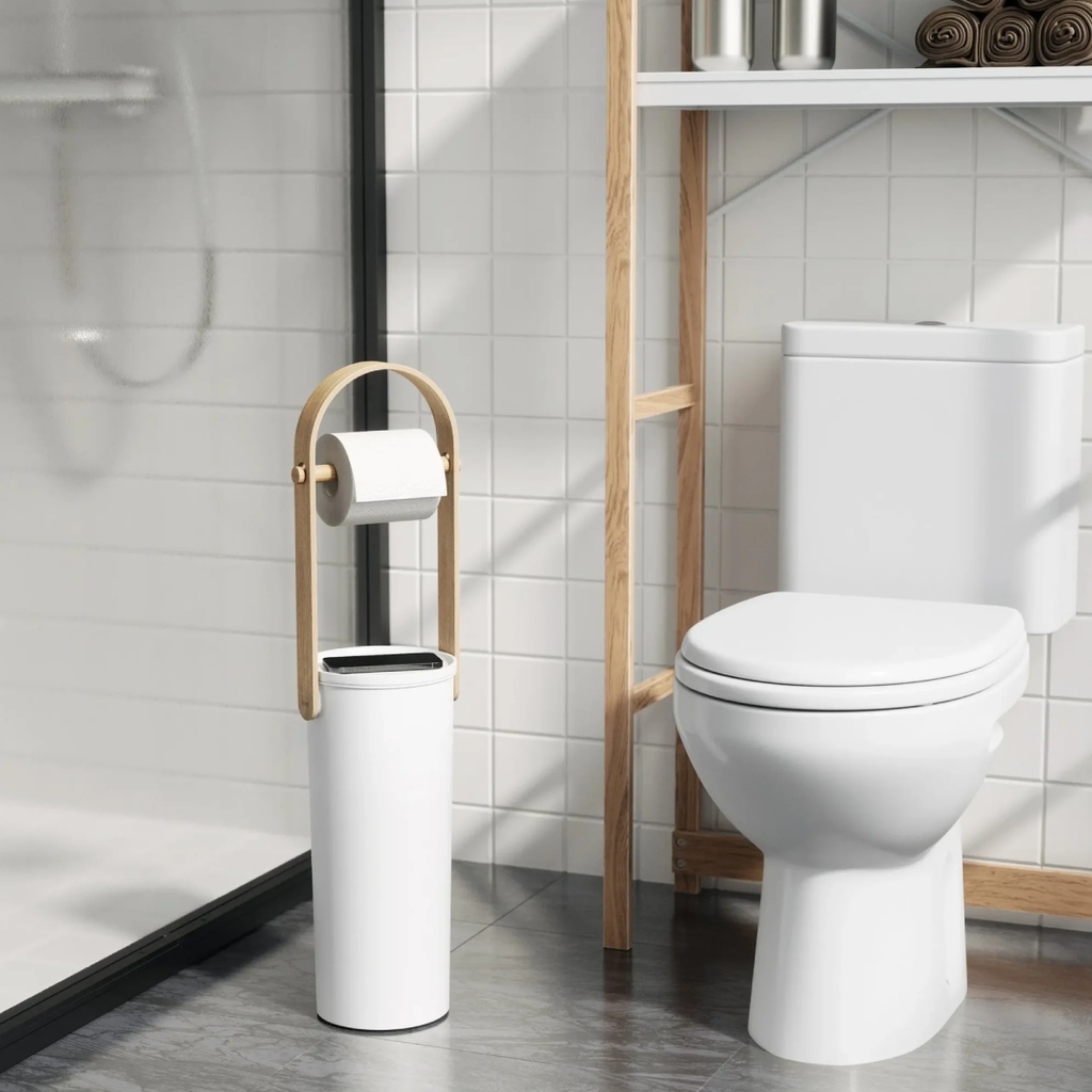 Bellwood Toilet Paper Stand - White & Natural