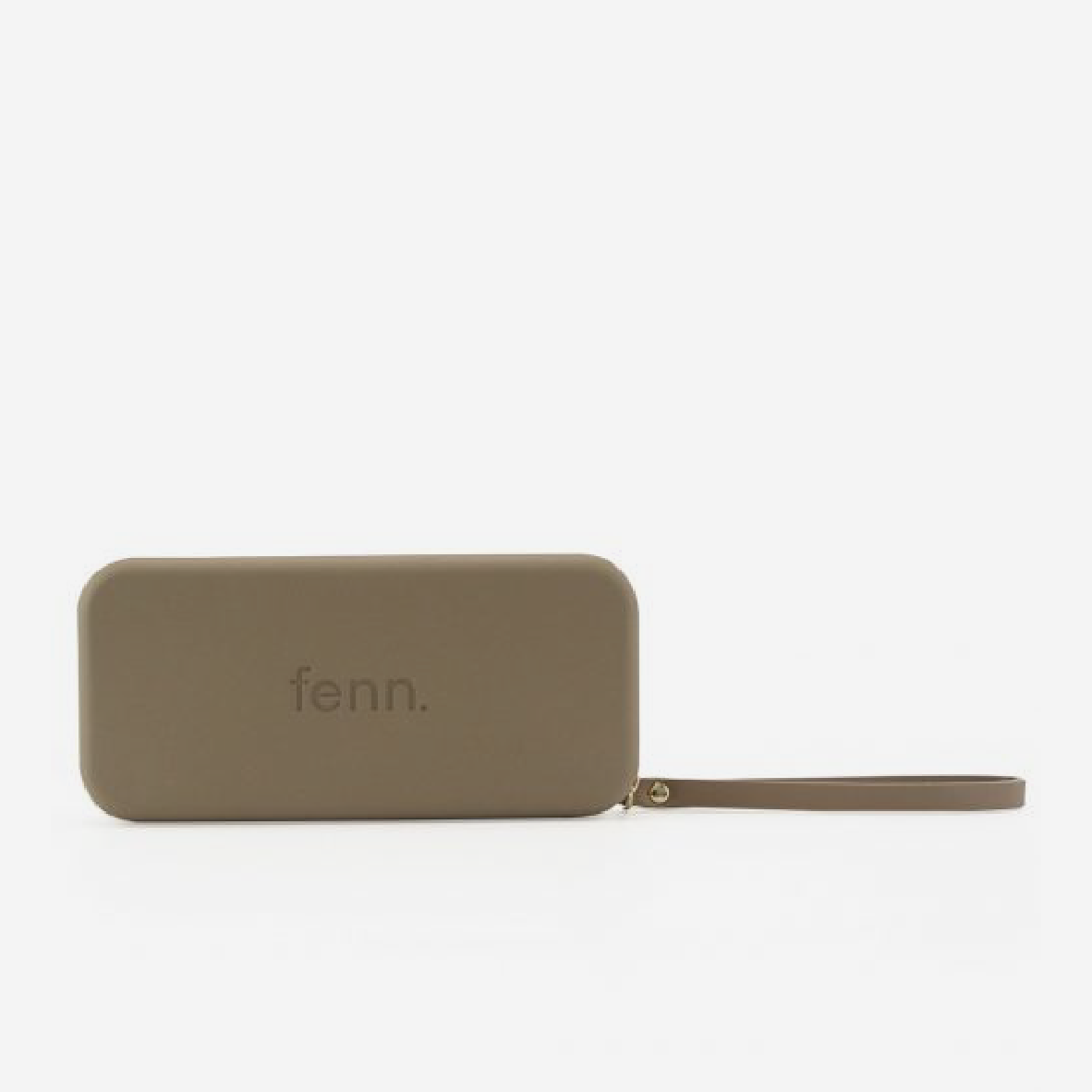 Original Wallet With Strap & Gold Zip - Stone